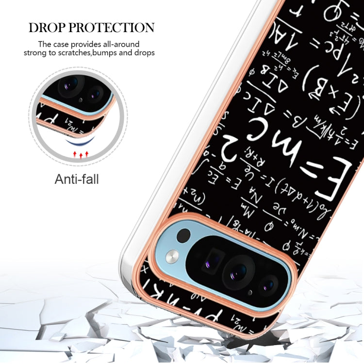 For Google Pixel 9 Pro XL Electroplating Dual-side IMD Phone Case(Equation) - Google Cases by PMC TechLife | Online Shopping South Africa | PMC TechLife | Buy Now Pay Later Mobicred