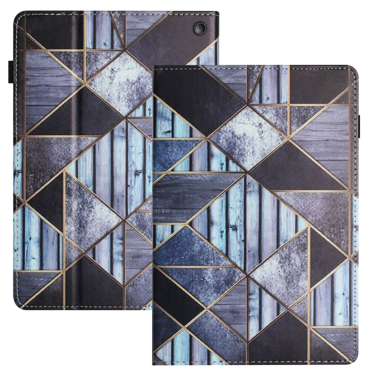 For Amazon Kindle Fire HD 8 2020 2022 Sewing Litchi Texture Smart Leather Tablet Case(Marble) - free shipping - PMC TechLife - Order now!