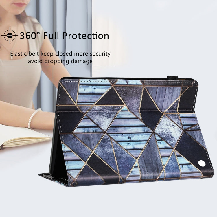 For Amazon Kindle Fire HD 8 2020 2022 Sewing Litchi Texture Smart Leather Tablet Case(Marble) - free shipping - PMC TechLife - Order now!