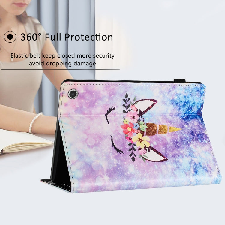 For Amazon Kindle Fire HD 10 2021 Sewing Litchi Texture Smart Leather Tablet Case(Smiling Face) - free shipping - PMC TechLife - Order now!