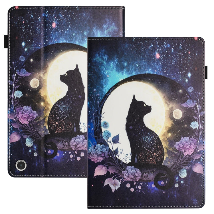 For Amazon Kindle Fire HD 10 2021 Sewing Litchi Texture Smart Leather Tablet Case(Cat) - Amazon by PMC TechLife | Online Shopping South Africa | PMC TechLife | Buy Now Pay Later Mobicred
