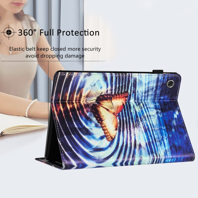 For Lenovo M10 Plus Sewing Litchi Texture Smart Leather Tablet Case(Butterfly) - Lenovo by PMC TechLife | Online Shopping South Africa | PMC TechLife | Buy Now Pay Later Mobicred