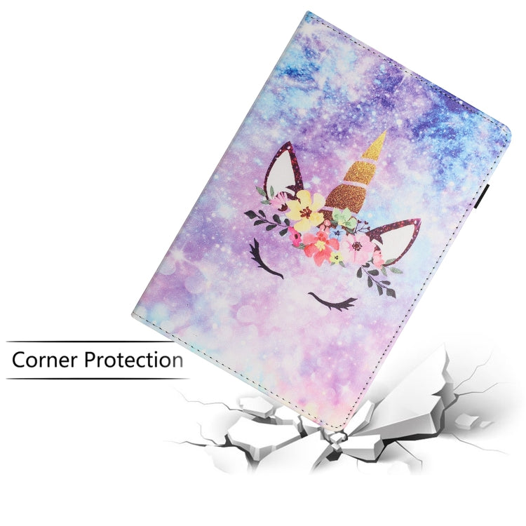 For Huawei MediaPad T5 10 Sewing Litchi Texture Smart Leather Tablet Case(Smiling Face) - Huawei by PMC TechLife | Online Shopping South Africa | PMC TechLife | Buy Now Pay Later Mobicred