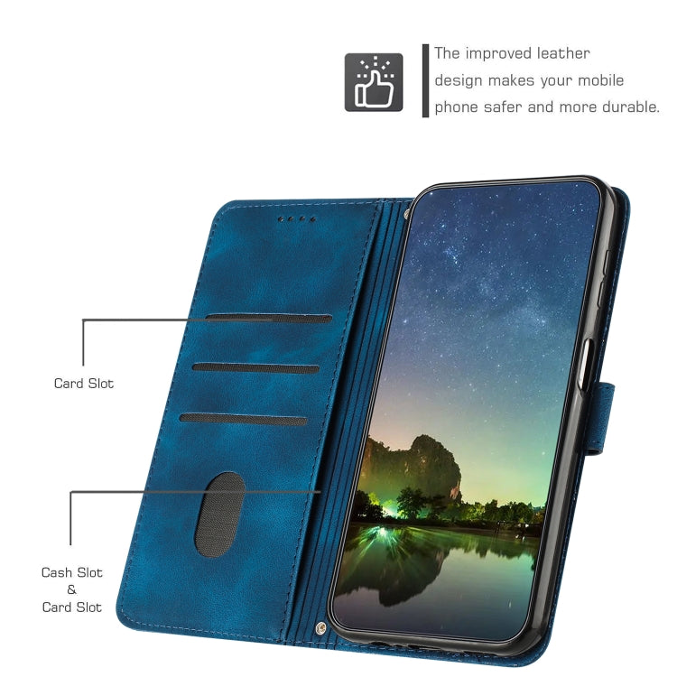 For OPPO Reno11 F Dream Triangle Leather Phone Case with Lanyard(Blue) - Reno11 F Cases by PMC Jewellery | Online Shopping South Africa | PMC Jewellery | Buy Now Pay Later Mobicred