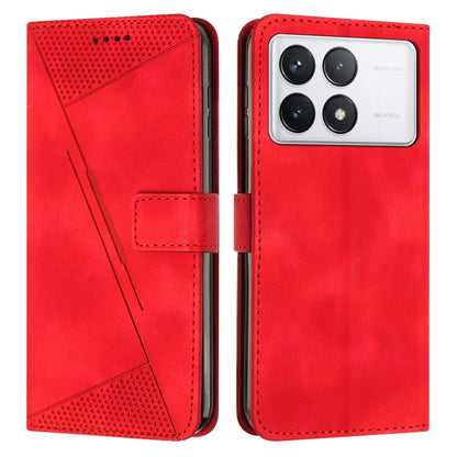 For Xiaomi Redmi K70 / K70 Pro Dream Triangle Leather Phone Case with Lanyard(Red) - K70 Pro Cases by PMC Jewellery | Online Shopping South Africa | PMC Jewellery | Buy Now Pay Later Mobicred