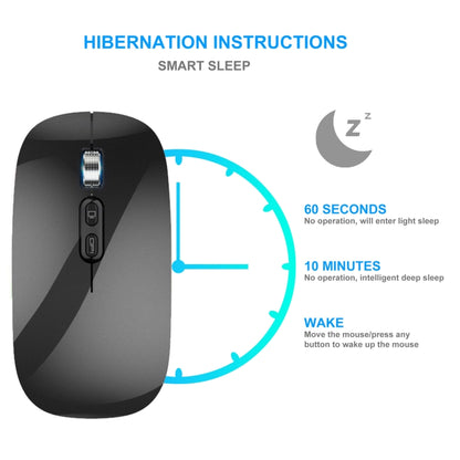 HXSJ M103 1600DPI UV Dual Mode 2.4GHz + Bluetooth 5.1 Wireless Rechargeable Mouse(Black) - Wireless Mice by HXSJ | Online Shopping South Africa | PMC Jewellery | Buy Now Pay Later Mobicred