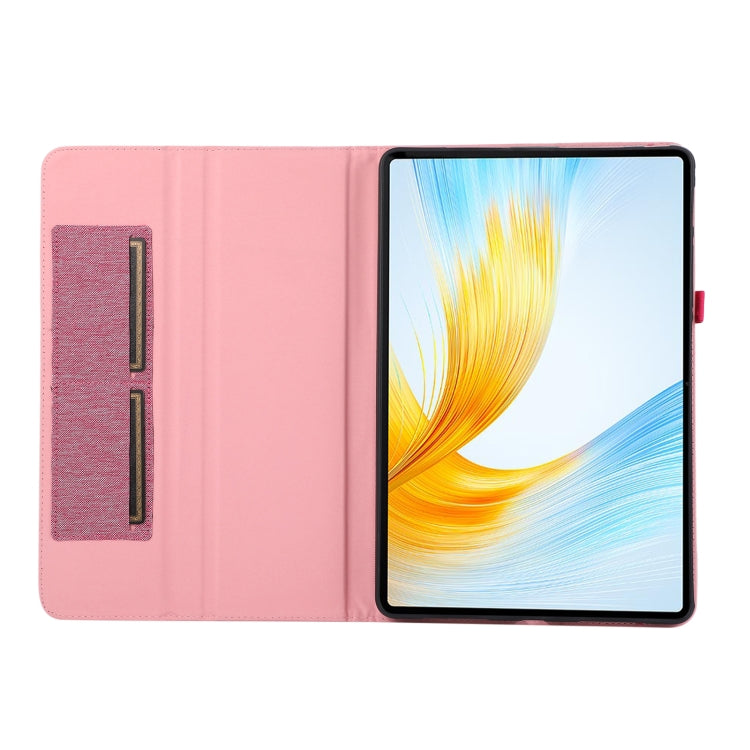For Honor MagicPad 13 Cloth Texture Horizontal Flip PU + TPU Tablet Case(Rose Red) - Honor by PMC TechLife | Online Shopping South Africa | PMC TechLife | Buy Now Pay Later Mobicred