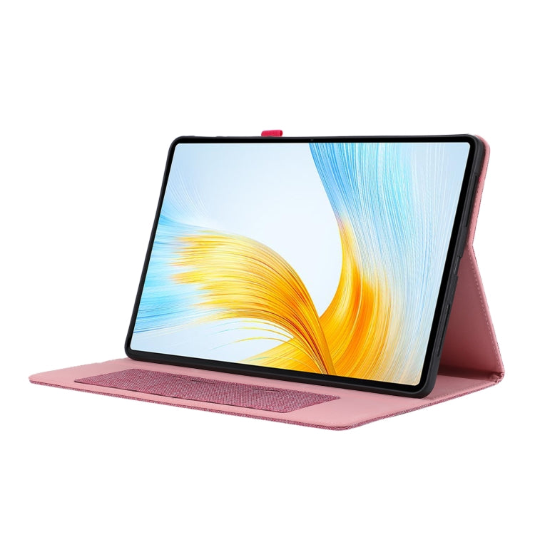 For Honor MagicPad 13 Cloth Texture Horizontal Flip PU + TPU Tablet Case(Rose Red) - Honor by PMC TechLife | Online Shopping South Africa | PMC TechLife | Buy Now Pay Later Mobicred