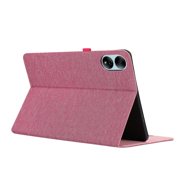 For Honor MagicPad 13 Cloth Texture Horizontal Flip PU + TPU Tablet Case(Rose Red) - Honor by PMC TechLife | Online Shopping South Africa | PMC TechLife | Buy Now Pay Later Mobicred