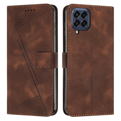 For Samsung Galaxy M33 Dream Triangle Leather Phone Case with Long Lanyard(Brown) - Galaxy Phone Cases by PMC Jewellery | Online Shopping South Africa | PMC Jewellery