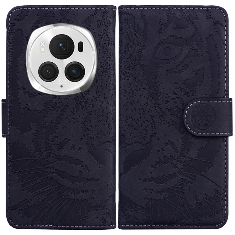 For Honor Magic6 Pro Tiger Embossing Pattern Flip Leather Phone Case(Black) - Honor Cases by PMC Jewellery | Online Shopping South Africa | PMC Jewellery | Buy Now Pay Later Mobicred