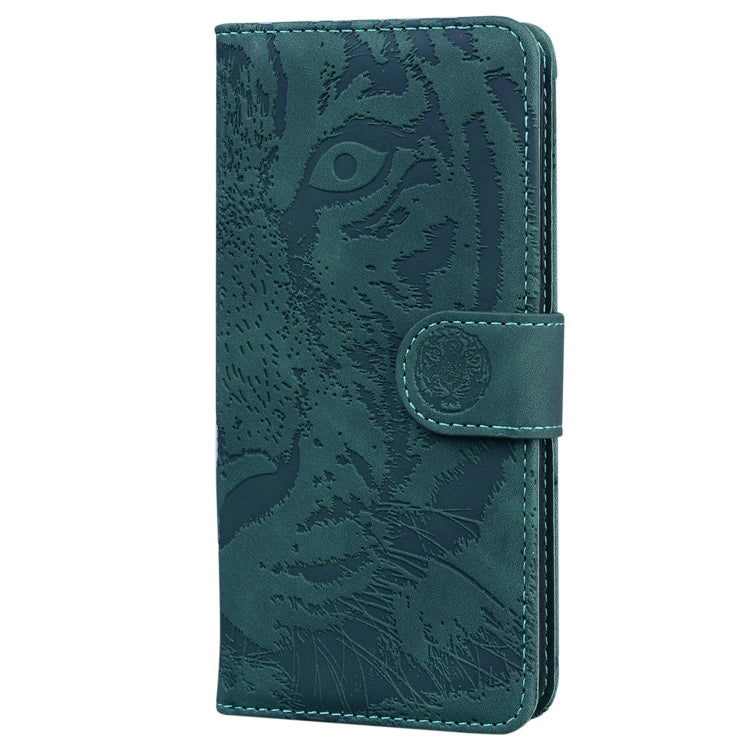 For Honor Magic6 Pro Tiger Embossing Pattern Flip Leather Phone Case(Green) - Honor Cases by PMC Jewellery | Online Shopping South Africa | PMC Jewellery | Buy Now Pay Later Mobicred