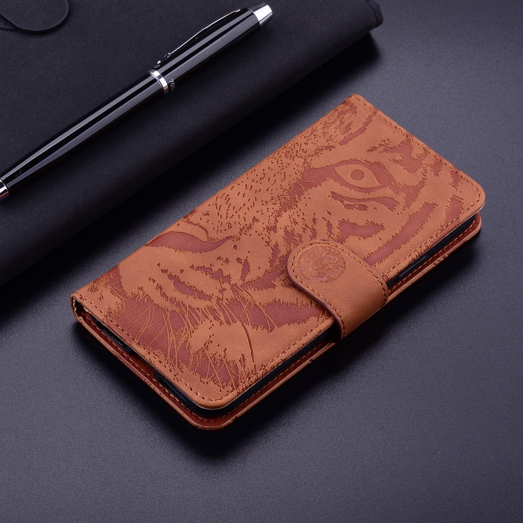 For Honor Magic6 Pro Tiger Embossing Pattern Flip Leather Phone Case(Brown) - Honor Cases by PMC Jewellery | Online Shopping South Africa | PMC Jewellery | Buy Now Pay Later Mobicred