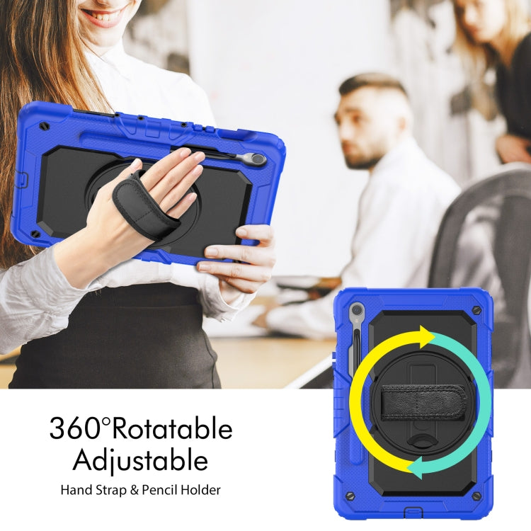 For Samsung Galaxy Tab S8 / S7 Silicone Hybrid PC Tablet Protective Case(Dark Blue+Black) - Galaxy Tab S8 Cases by PMC Jewellery | Online Shopping South Africa | PMC Jewellery | Buy Now Pay Later Mobicred