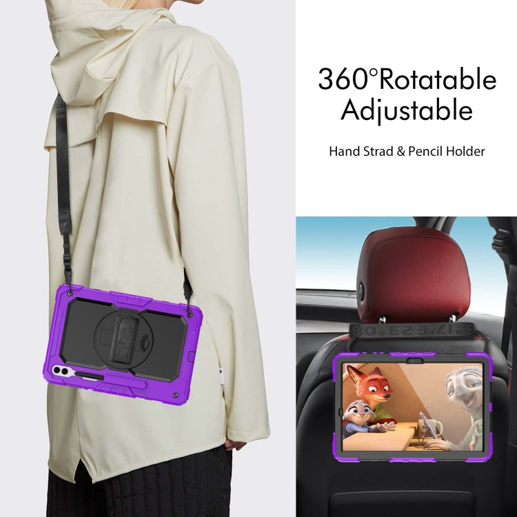 For Samsung Galaxy Tab S10+ / S9+ / S9 FE+ Silicone Hybrid PC Tablet Protective Case(Purple+Black) - Galaxy Tab S9+ Cases by PMC Jewellery | Online Shopping South Africa | PMC Jewellery | Buy Now Pay Later Mobicred