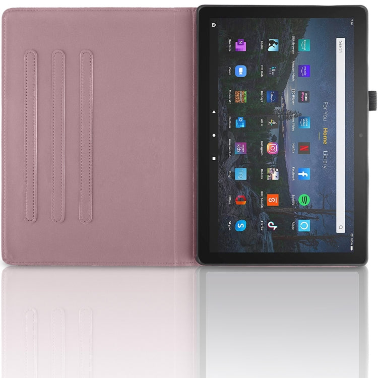 For Amazon Kindle Fire HD10 2021 Tree Life Embossed Rotation Leather Tablet Case(Rose Gold) - free shipping - PMC TechLife - Order now!
