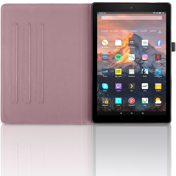For Amazon Kindle Fire HD8 2015-2019 Tree Life Embossed Rotation Leather Tablet Case(Rose Gold) - Amazon by PMC TechLife | Online Shopping South Africa | PMC TechLife | Buy Now Pay Later Mobicred