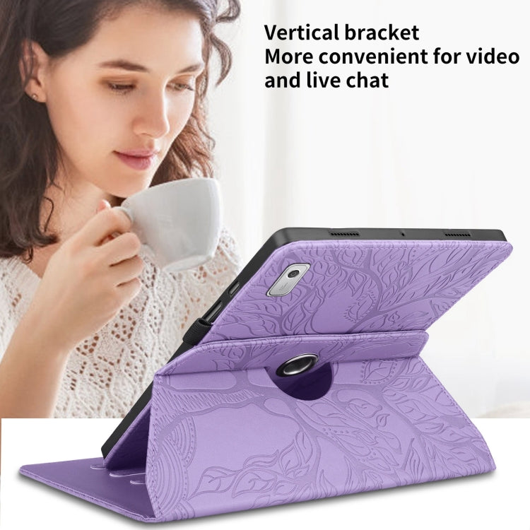 For Lenovo Tab M9 Tree Life Embossed Rotation Leather Tablet Case(Purple) - free shipping - PMC TechLife - Order now!