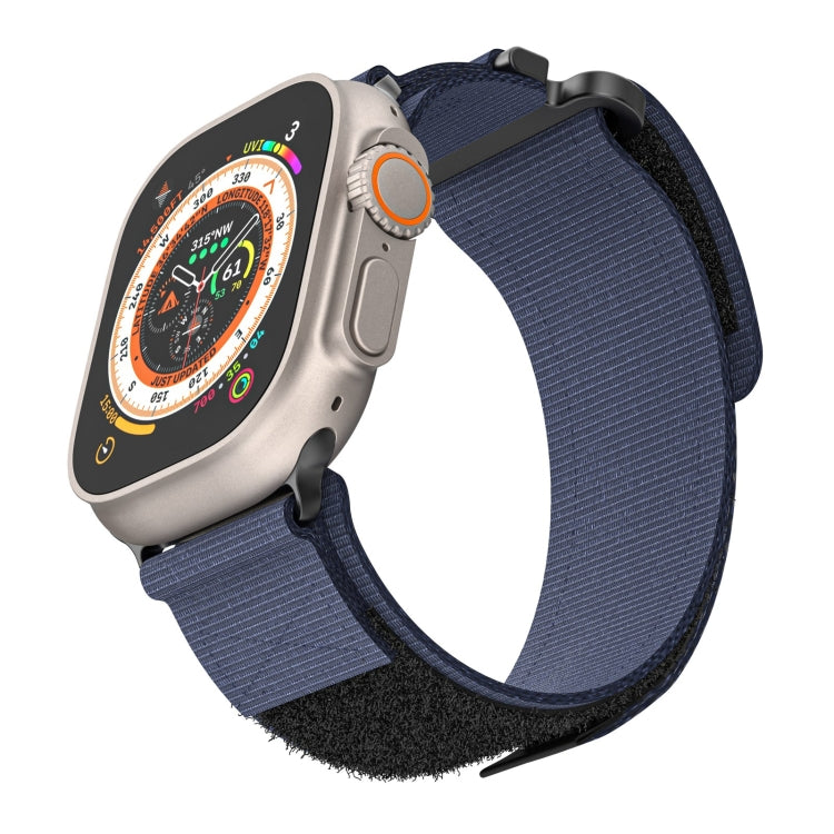 For Apple Watch Ultra 2 49mm AW Nylon Two-Section Watch Band(Blue) - Watch Bands by PMC Jewellery | Online Shopping South Africa | PMC Jewellery