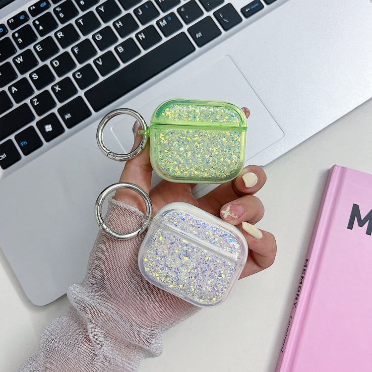 For AirPods Pro 2 Flash Diamond Epoxy Bluetooth Earphone Protective Case(Green) - For AirPods Pro 2 by PMC Jewellery | Online Shopping South Africa | PMC Jewellery | Buy Now Pay Later Mobicred