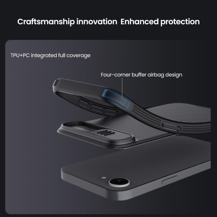 For iPhone 16e NILLKIN CamShield Pro PC Phone Case(Blue) - iPhone 16e Cases by NILLKIN | Online Shopping South Africa | PMC TechLife | Buy Now Pay Later Mobicred
