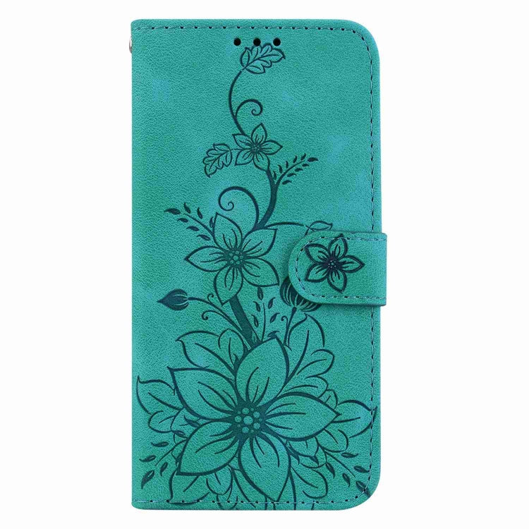 For Honor 90 Lite Lily Embossed Leather Phone Case(Green) - Honor Cases by PMC Jewellery | Online Shopping South Africa | PMC Jewellery | Buy Now Pay Later Mobicred