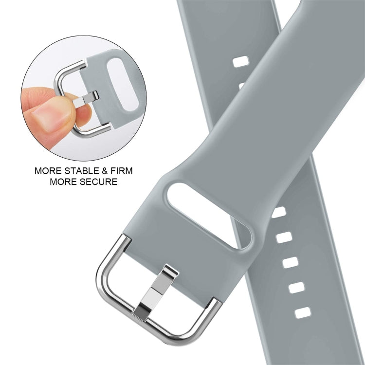 For Apple Watch Series 3 38mm Pin Buckle Silicone Watch Band(Light Grey) - free shipping - PMC TechLife - Order now!