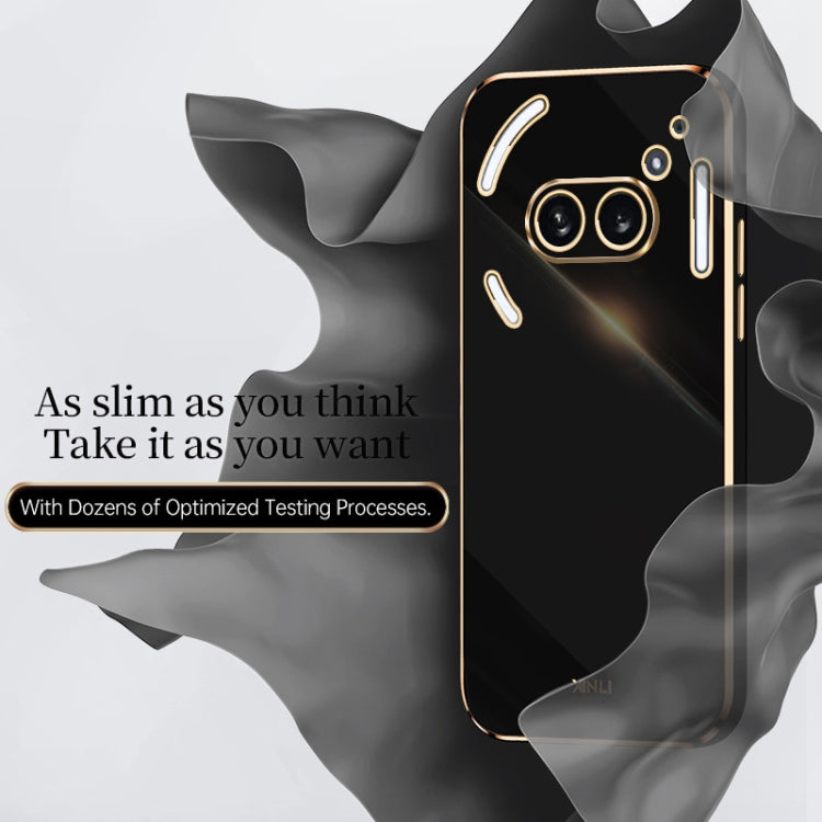 For Nothing Phone 2A XINLI Straight Edge 6D Electroplate TPU Phone Case(Celestial Blue) - Nothing Cases by XINLI | Online Shopping South Africa | PMC Jewellery | Buy Now Pay Later Mobicred