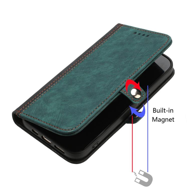 For iPhone 17 Side Buckle Double Fold Hand Strap Leather Phone Case(Dark Green) - free shipping - PMc TechLife - Order now!