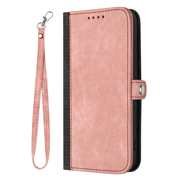 For Huawei Pura 70 Side Buckle Double Fold Hand Strap Leather Phone Case(Pink) - Huawei Cases by PMC Jewellery | Online Shopping South Africa | PMC Jewellery | Buy Now Pay Later Mobicred