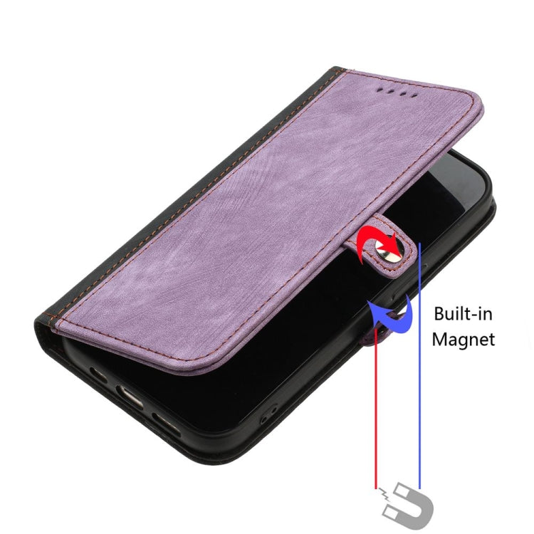 For Motorola Edge 5G 2024 Side Buckle Double Fold Hand Strap Leather Phone Case(Purple) - Motorola Cases by PMC Jewellery | Online Shopping South Africa | PMC Jewellery | Buy Now Pay Later Mobicred