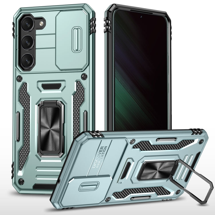 For Samsung Galaxy S24+ 5G Armor PC + TPU Camera Shield Phone Case(Alpine Green) - Galaxy S24+ 5G Cases by PMC TechLife | Online Shopping South Africa | PMC TechLife