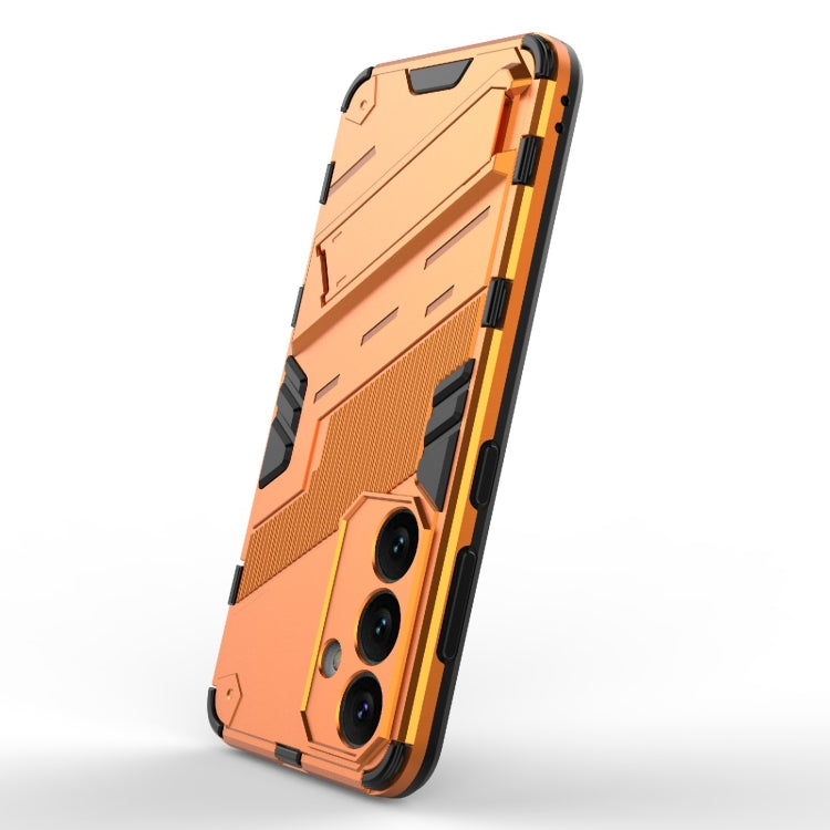 For Samsung Galaxy S24 5G Punk Armor 2 in 1 PC + TPU Shockproof Phone Case with Invisible Holder(Orange) - Galaxy S24 5G Cases by PMC Jewellery | Online Shopping South Africa | PMC Jewellery