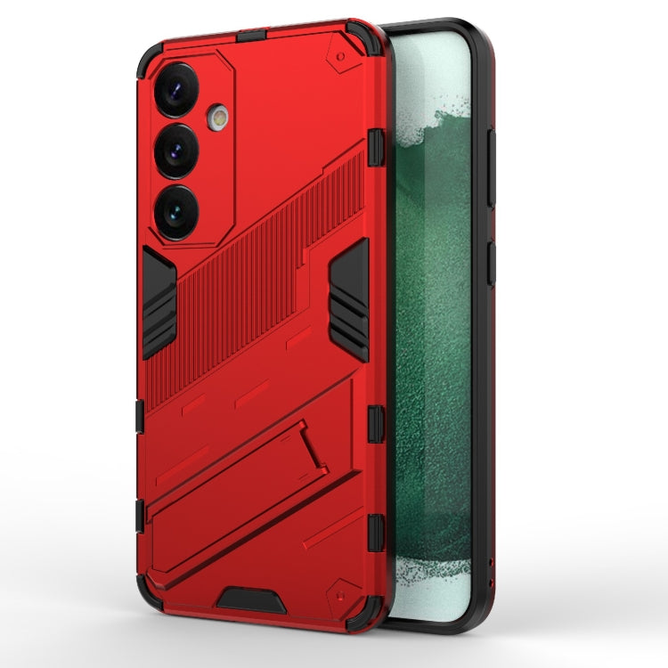 For Samsung Galaxy S24+ 5G Punk Armor 2 in 1 PC + TPU Shockproof Phone Case with Invisible Holder(Red) - Galaxy S24+ 5G Cases by PMC Jewellery | Online Shopping South Africa | PMC Jewellery