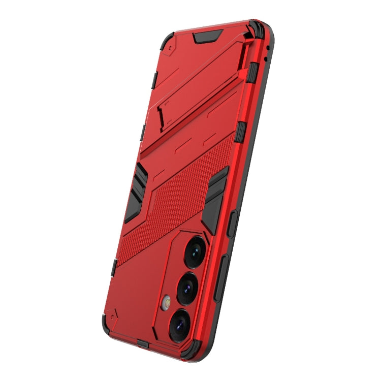 For Samsung Galaxy S24+ 5G Punk Armor 2 in 1 PC + TPU Shockproof Phone Case with Invisible Holder(Red) - Galaxy S24+ 5G Cases by PMC Jewellery | Online Shopping South Africa | PMC Jewellery