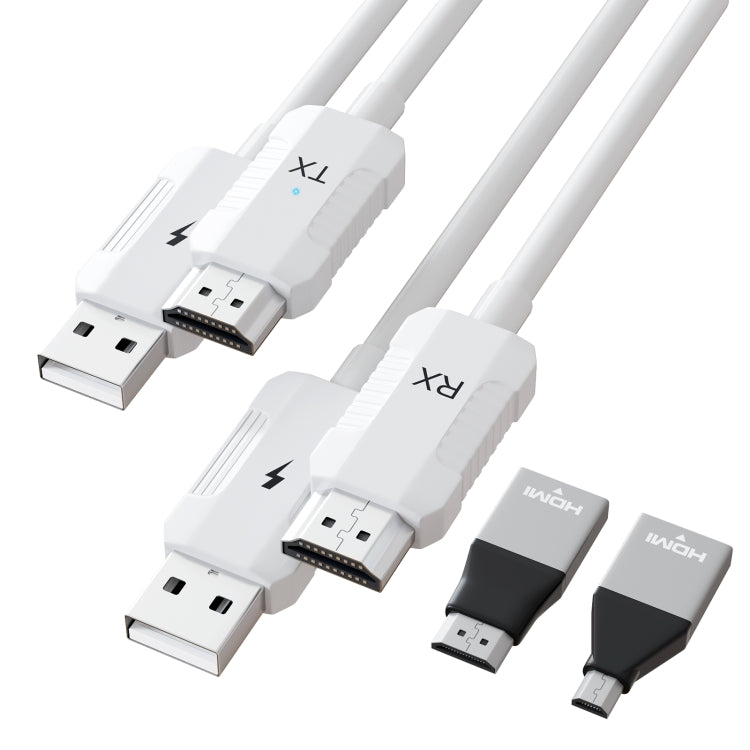 THT-020-8-1 4 in 1 HDMI Transmitter Wireless Screen Sharer Set(White) - Wireless Display Dongle by PMC TechLife | Online Shopping South Africa | PMC TechLife | Buy Now Pay Later Mobicred