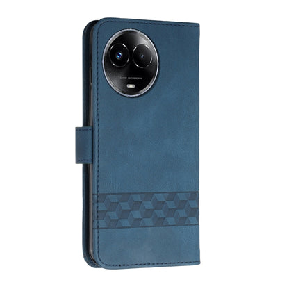 For Realme 11 Cubic Skin Feel Flip Leather Phone Case(Blue) - Realme Cases by PMC Jewellery | Online Shopping South Africa | PMC Jewellery | Buy Now Pay Later Mobicred