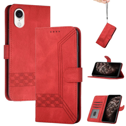 For iPhone SE 2024 Cubic Skin Feel Flip Leather Phone Case(Red) - More iPhone Cases by PMC Jewellery | Online Shopping South Africa | PMC Jewellery | Buy Now Pay Later Mobicred