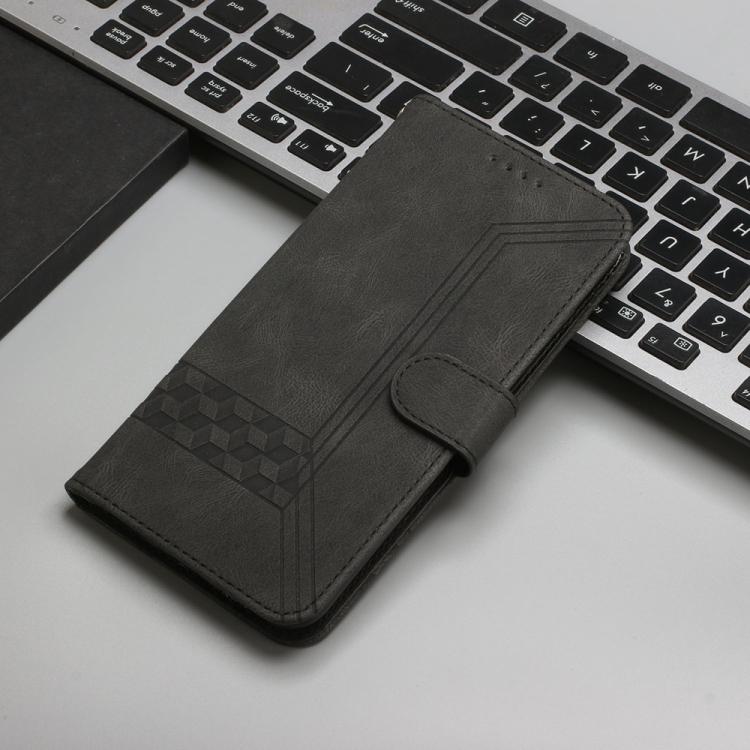 For iPhone 17 Air Cubic Skin Feel Flip Leather Phone Case(Black) - free shipping - PMc TechLife - Order now!