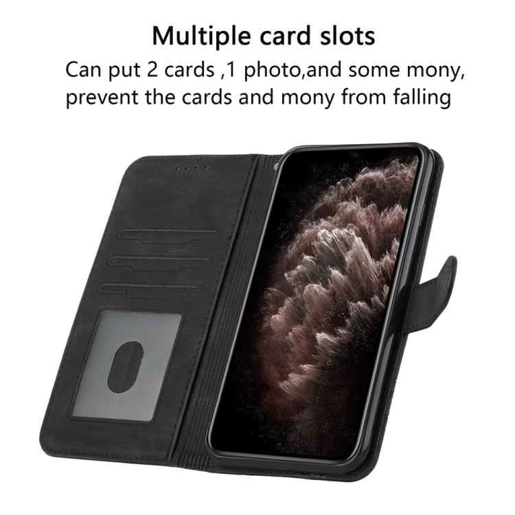 For iPhone 17 Air Cubic Skin Feel Flip Leather Phone Case(Black) - free shipping - PMc TechLife - Order now!