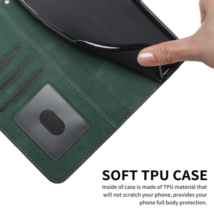 For iPhone 17 Pro Max Cubic Skin Feel Flip Leather Phone Case(Green) - free shipping - PMc TechLife - Order now!