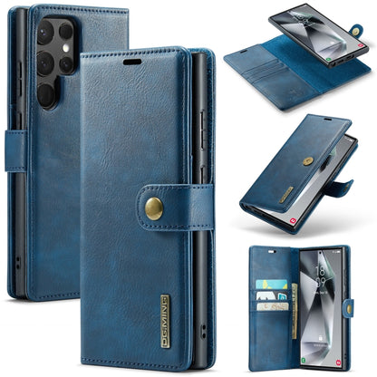 For Samsung Galaxy S24 Ultra 5G DG.MING Crazy Horse Texture Detachable Magnetic Leather Case(Blue) - Galaxy S24 Ultra 5G Cases by DG.MING | Online Shopping South Africa | PMC Jewellery | Buy Now Pay Later Mobicred