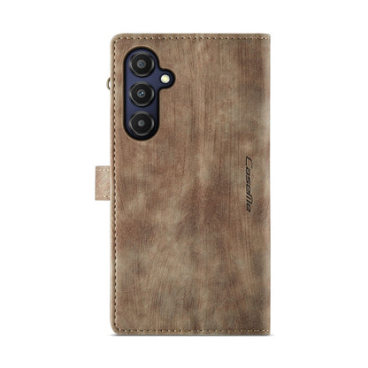 For Samsung Galaxy A25 4G CaseMe C30 Card Slots Zipper Wallet Leather Phone Case(Brown) - Galaxy Phone Cases by CaseMe | Online Shopping South Africa | PMC Jewellery | Buy Now Pay Later Mobicred