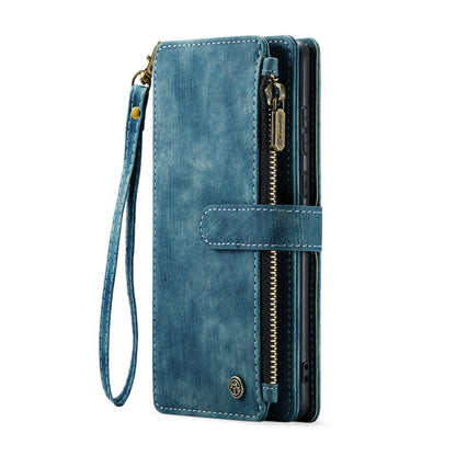 For Samsung Galaxy A35 5G CaseMe C30 Card Slots Zipper Wallet Leather Phone Case(Blue) - Galaxy Phone Cases by CaseMe | Online Shopping South Africa | PMC Jewellery | Buy Now Pay Later Mobicred