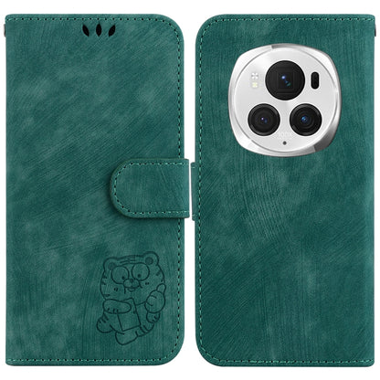 For Honor Magic6 Pro Little Tiger Embossed Leather Phone Case(Green) - Honor Cases by PMC Jewellery | Online Shopping South Africa | PMC Jewellery | Buy Now Pay Later Mobicred