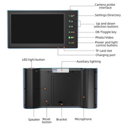 T23 7.9mm Dual Lenses 7 inch Screen Industrial Endoscope, Spec:5m Tube -  by PMC Jewellery | Online Shopping South Africa | PMC Jewellery | Buy Now Pay Later Mobicred