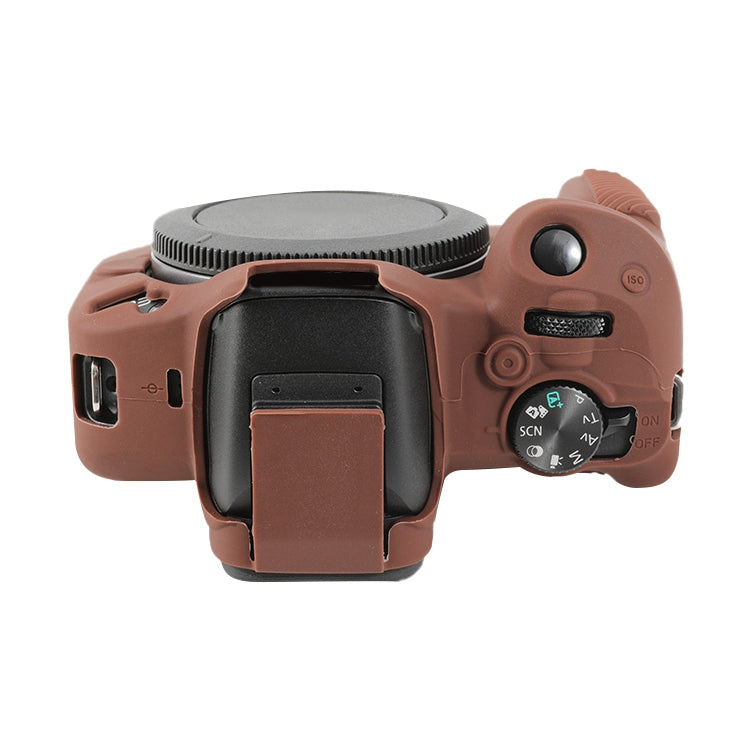 For Canon EOS R50 Soft Silicone Protective Case(Coffee) - Protective Case by PMC Jewellery | Online Shopping South Africa | PMC Jewellery | Buy Now Pay Later Mobicred