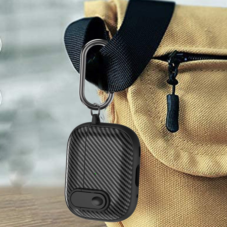 For AirPods Pro 2 Carbon Fiber Texture Wireless Earphones Case with Security Lock(Black) - For AirPods Pro 2 by PMC Jewellery | Online Shopping South Africa | PMC Jewellery | Buy Now Pay Later Mobicred