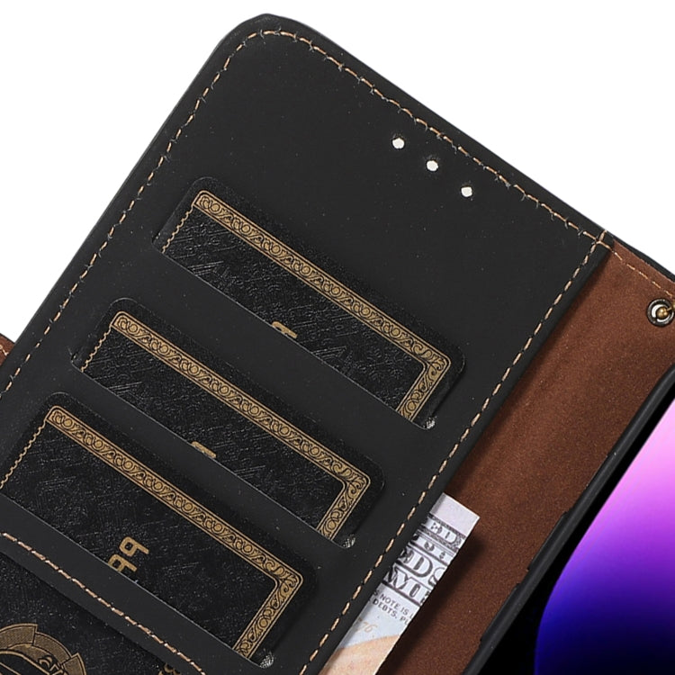 For Sony Xperia 5 V Genuine Leather Magnetic RFID Leather Phone Case(Black) - Sony Cases by PMC TechLife | Online Shopping South Africa | PMC TechLife | Buy Now Pay Later Mobicred