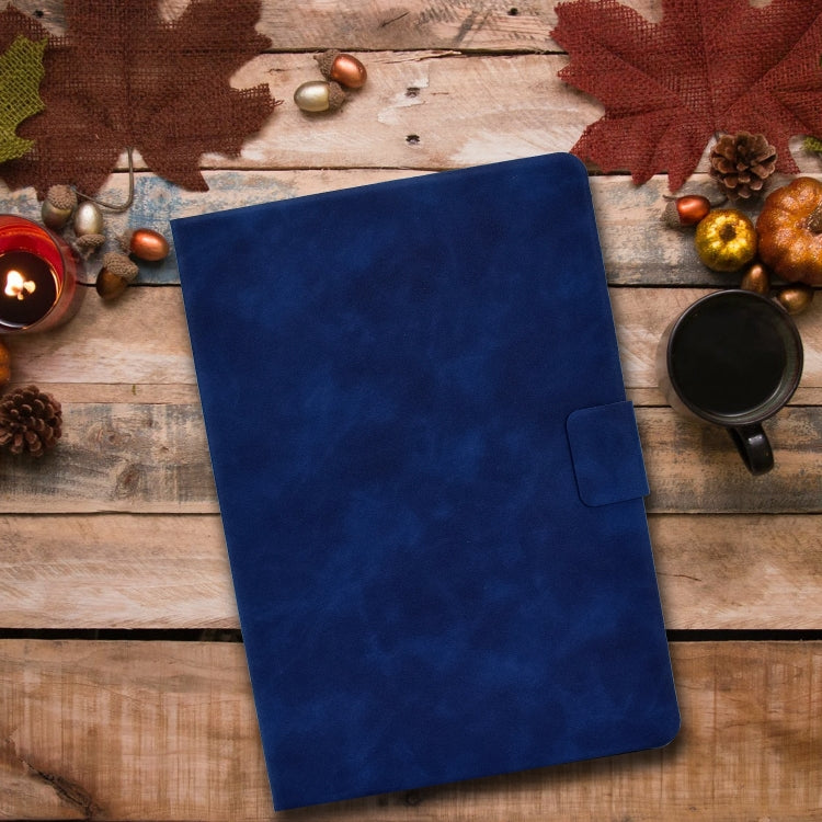 For iPad Air 2022 10.9 Cowhide Texture Leather Smart Tablet Case(Blue) - iPad Air (2022) / (2020) 10.9 Cases by PMC TechLife | Online Shopping South Africa | PMC TechLife